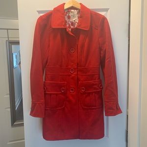 🍒 Cherry Red Pea Coat